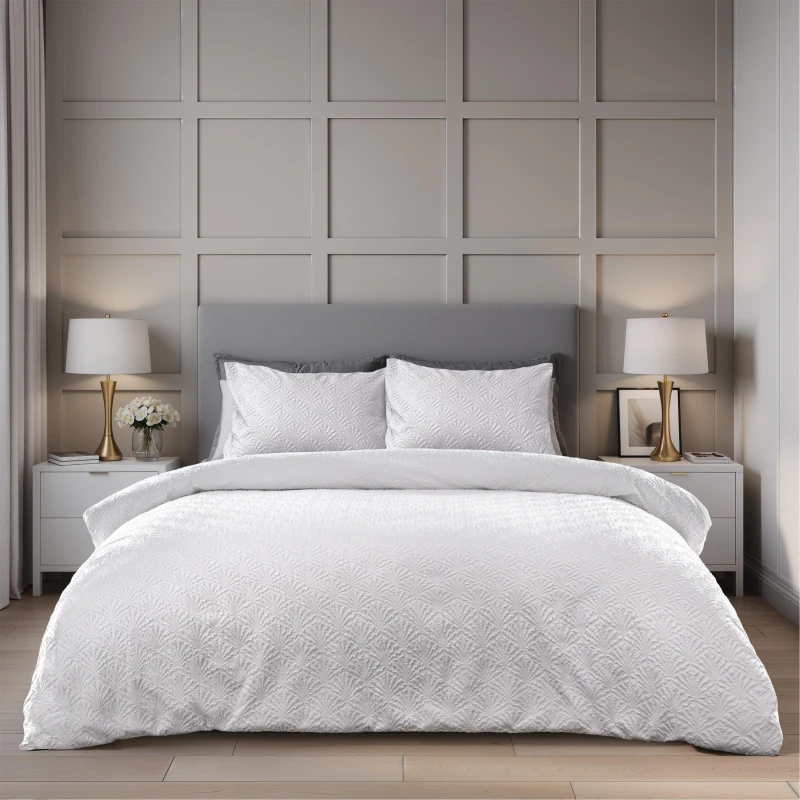 Image of Emma Barclay Duvet Set Jacquard Sorrento White unisex Single