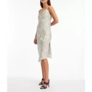 Image of Printed Asymmetric Cami Dress