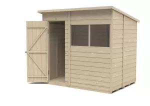 Image of Forest Garden 7 x 5ft Pent Overlap Pressure Treated Potting Shed with Assembly