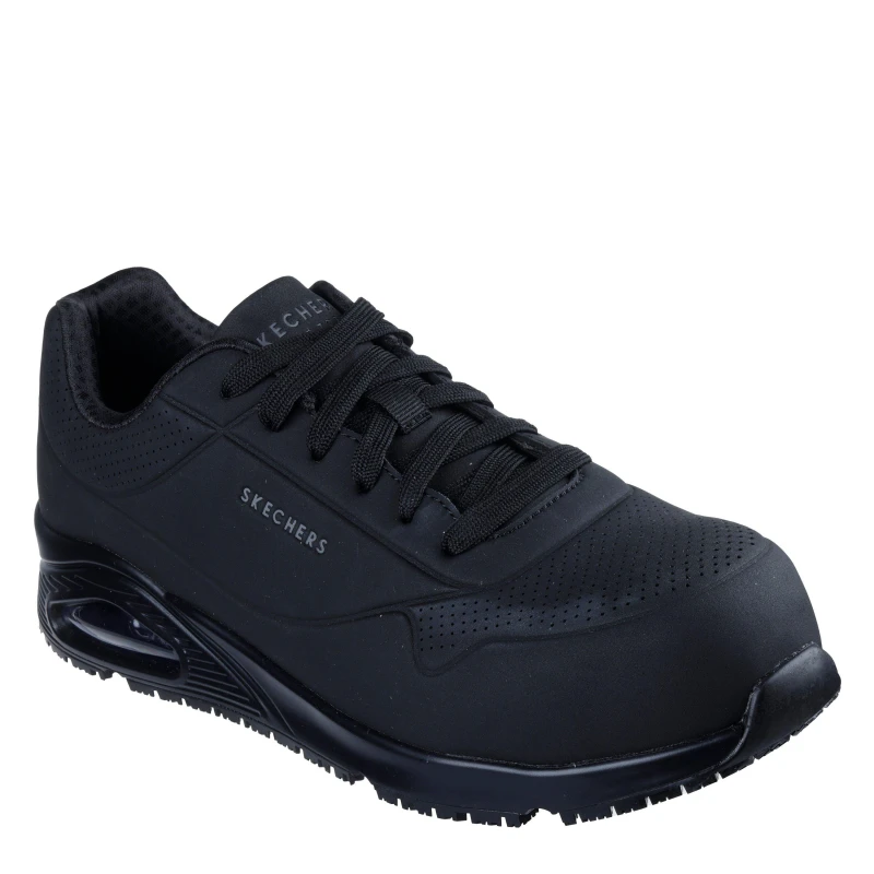 Image of Skechers Mens Uno SR - Doltin Safety Trainer in Black Size: 10 Black Male 10