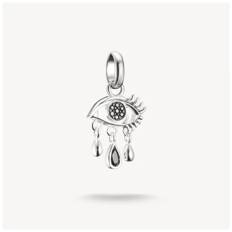 Image of Thomas Sabo CC1319-643-11 Silver Charm Pendant Black Tears Jewellery