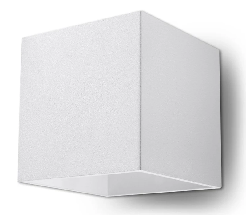 Image of SOLLUX Modern Loft Design Wall Lamp: White Up/Down Square Shape - Best Quality, G9 Bulb - Perfect for All Demographics