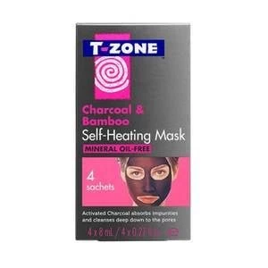 Image of T-Zone Charcoal and Bamboo Self Heating Mask 4 x 8ml