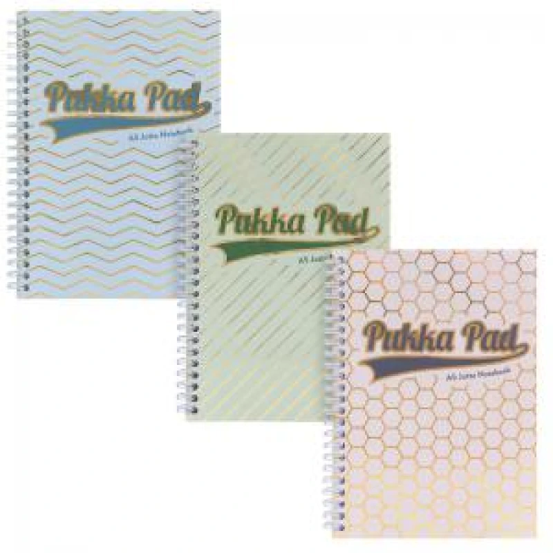 Image of ValueX Pukka Haze Jotta Notepad A5 Wirebound 200 Ruled Pages 80gsm Paper Assorted Colours (Pack 3) - 9868(AST)-HZE 9868(AST)-HZE