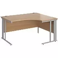 Image of Dams International Right Hand Ergonomic Desk MCM14ERSB 1,400 x 1,200 x 725 mm