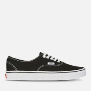 Image of Vans Authentic Canvas Trainers - Black/White - UK 9