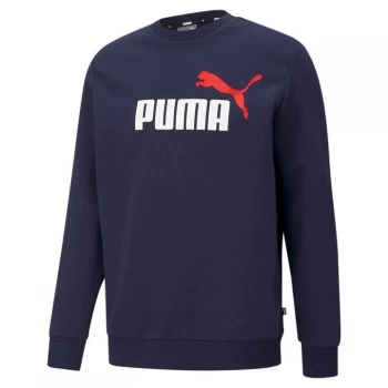 Image of Puma Big Logo Crew Sweatshirt Mens - Peacoat