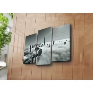 Image of 3KBPAT-30 Multicolor Decorative Canvas Painting (3 Pieces)