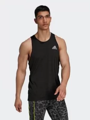 Image of adidas Runner Tank Top, Black, Size 2XL, Men