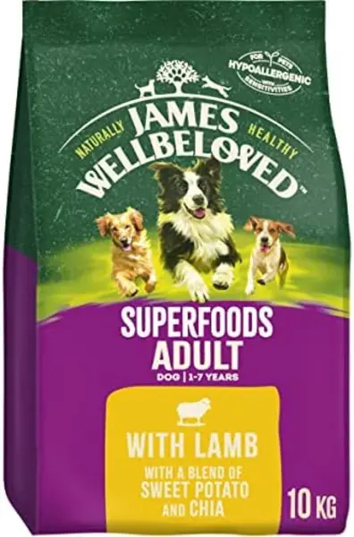 Image of James Wellbeloved Superfoods Adult Lamb Dog Food 10kg