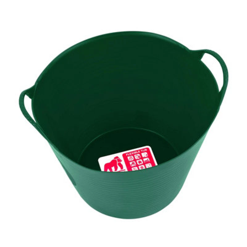 Image of Red Gorilla - Gorilla Tub Medium 26L - Flexible Heavy-Duty Ldpe Utility Tub For Diy, Building & Home Projects - Green
