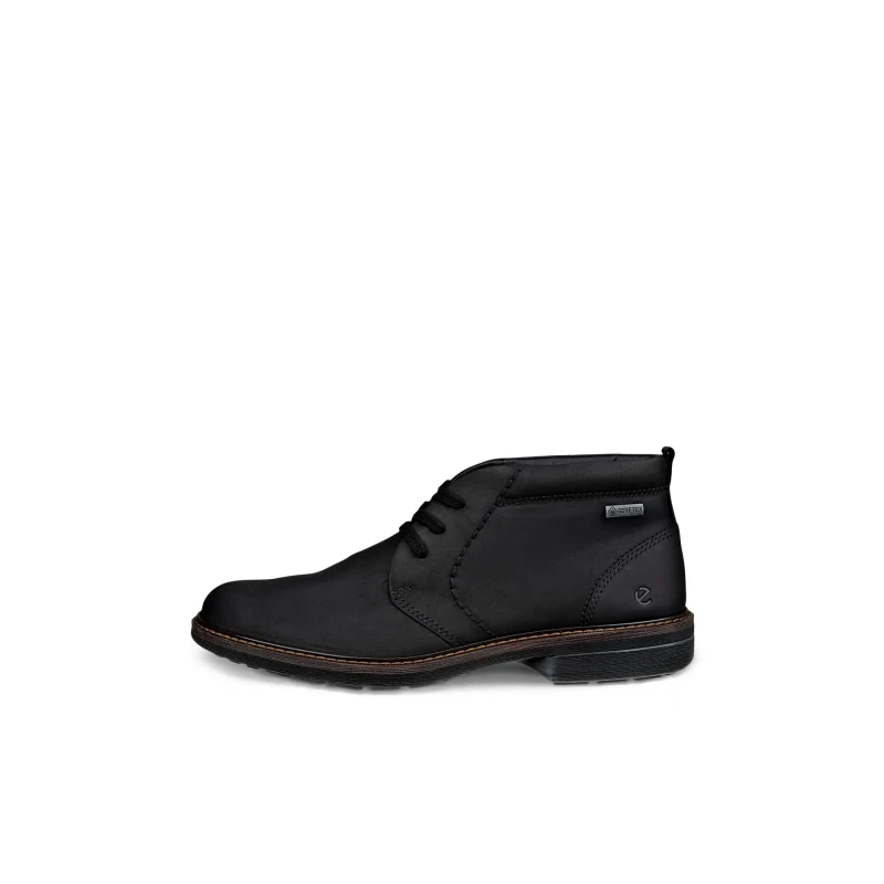 Image of Ecco Turn Leather Mens Ankle Boots - Black - Size:UK 9-9.5