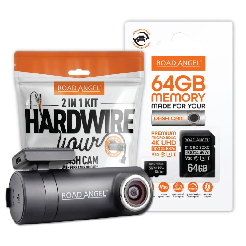 Image of Road Angel Halo Drive 2 1440p Dash Cam inc 64GB MicroSD Card & Har