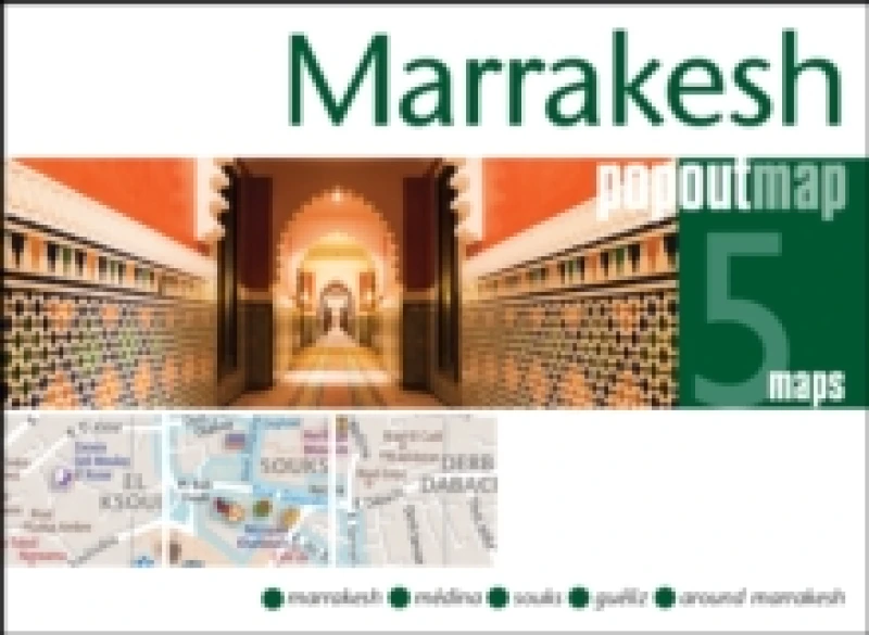 Image of Marrakesh PopOut Map - pocket size pop up city map of Marrakesh Sheet map, folded