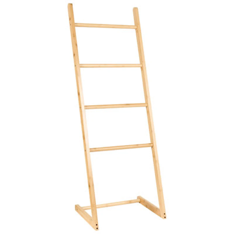 Image of Beliani Towel Stand Zapallar Bamboo Wood Light Brown