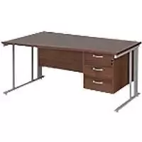 Image of Dams International Wave Desk MCM16WLP3SW 1,600 x 725 x 800 - 990 mm