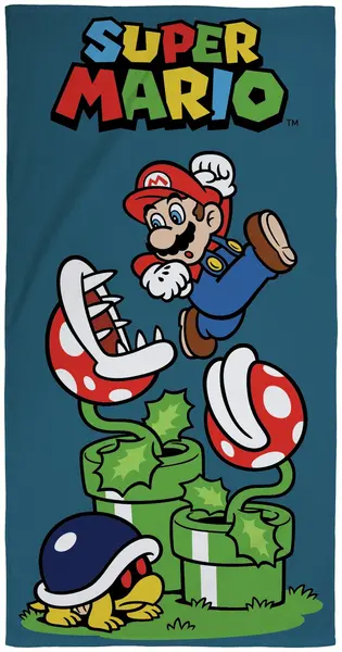Image of Nintendo Mario Leaping kids Beach Towel - Multicoloured