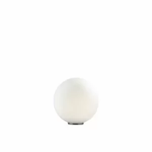 Image of Mapa Bianco 1 Light Small Globe Table Lamp White, E27