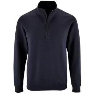Image of SOLS Mens Stan Contrast Zip Neck Sweatshirt (M) (French Navy)