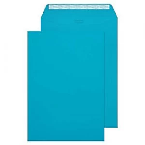 Image of Creative Mid Coloured Envelopes C4 Peel & Seal 324 x 229mm Plain 120 gsm Cocktail Blue Pack of 250