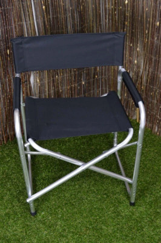 Image of Samuel Alexander Aluminium & Canvas Directors Garden / Camping Chair - Black
