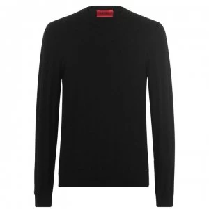 Image of Hugo Boss Satu Jacquard Knitted Jumper Black Size L Women