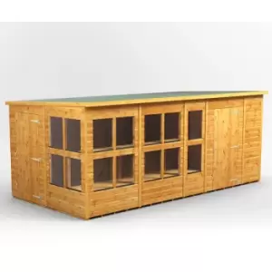 Image of 16x8 Power Pent Potting Shed Combi Building including 6ft Side Store