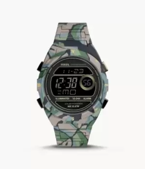 Image of Fossil Men Everett Digital Camo Stainless Steel Watch