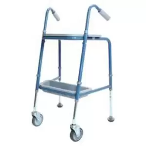 Image of Nrs Healthcare Duo Height Adjustable Walking Trolley - Turquoise Blue