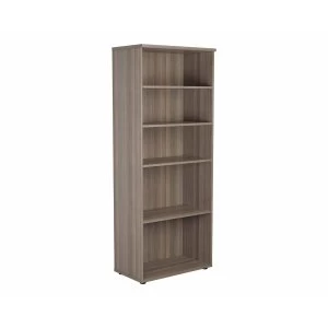 Image of TC Office Bookcase with 4 Shelves Height 2000mm, Grey Oak Effect