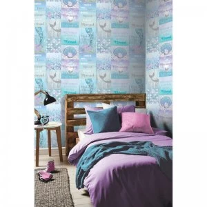 Image of Mermazing Ice Blue Wallpaper