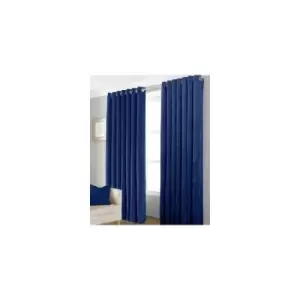 Image of Bliss Navy Blackout Curtains 46x54 Eyelet Curtains - Blue - Country Club