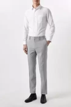 Image of Slim Fit Grey Marl Suit Trousers