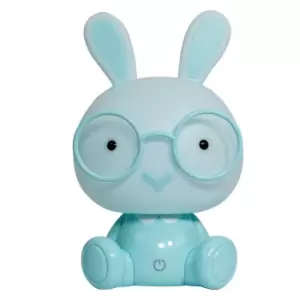 Image of Bunny Integrated LED Childrens Table Lamp, Blue