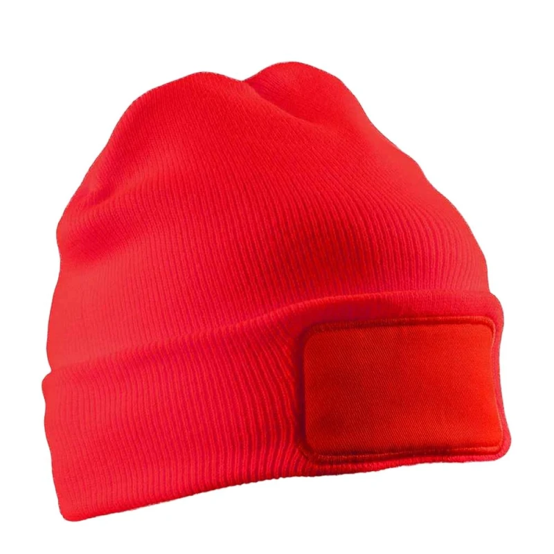 Image of Result Result Men Printers Double Knit Beanie in Red Red One Size Male 5063574977111