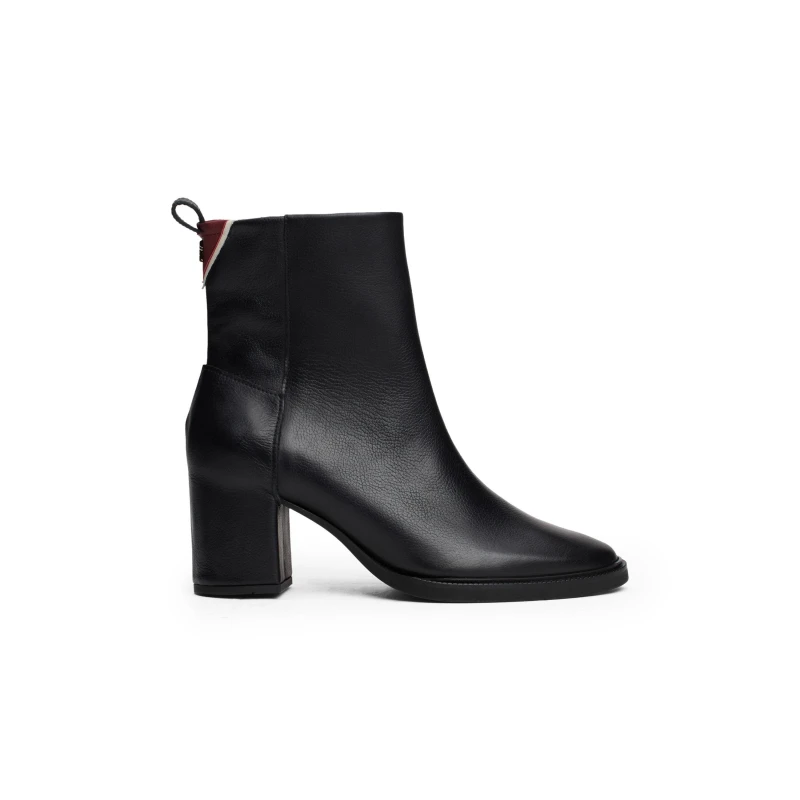 Image of Tommy Hilfiger ANKLE BOOT MID WRAPPED LTHR HEEL - Black 7