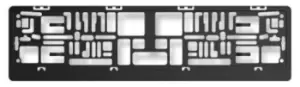 Image of ARGO Number plate holder Black CATALUNYA CZARNA Number plate surround,Licence plate frame