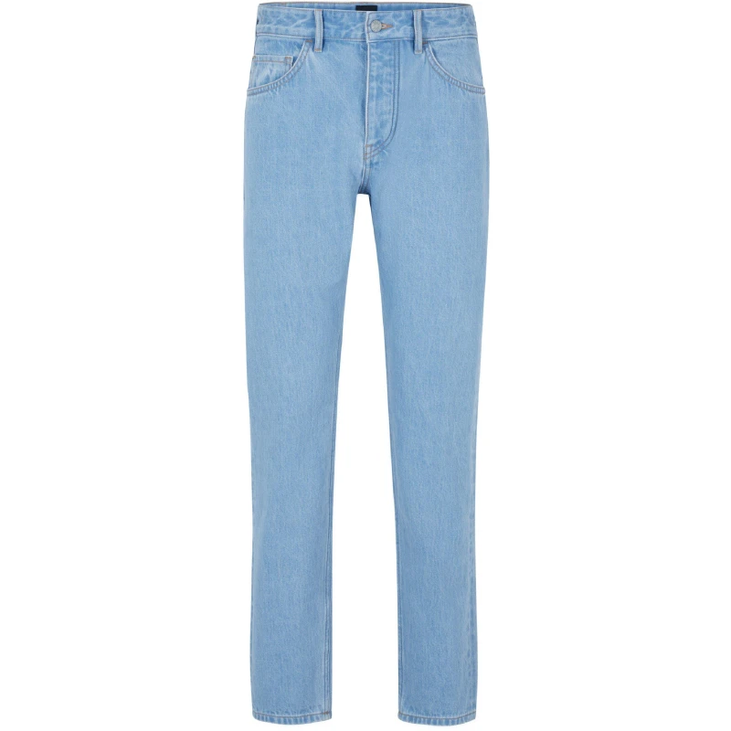 Image of Boss Mens Taber Edge Straight Leg Jeans Pastel Blue male 33W R