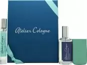 Image of Atelier Cologne Gift Set 30ml Patchouli Riviera Cologne Absolue (Pure Perfume) + 10ml Clementine California Cologne Absolue (Pure Perfume) + Leather C