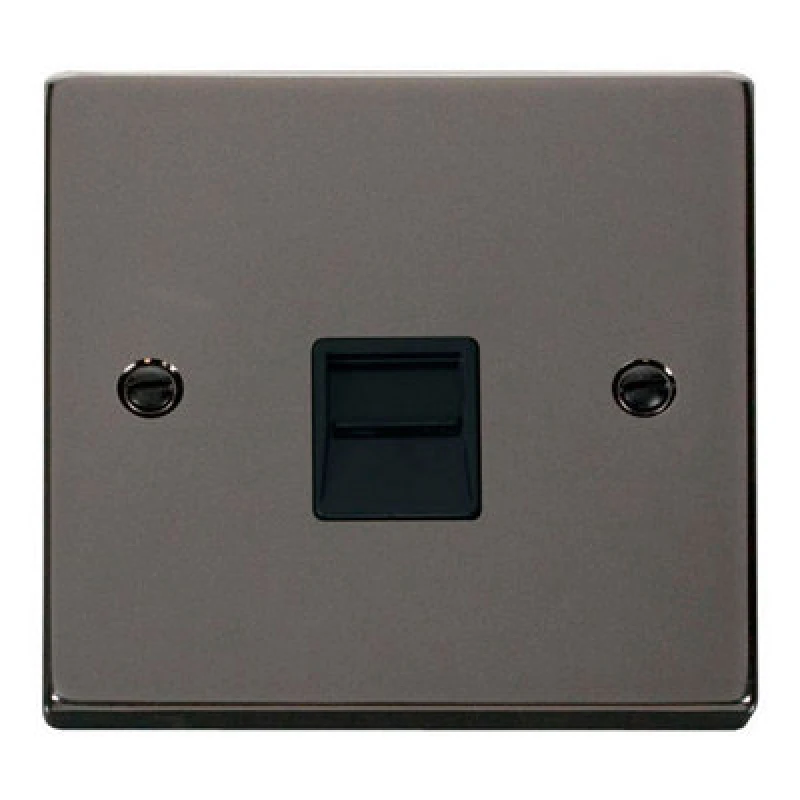 Image of SE Home Black Nickel Master Telephone Single Socket Black