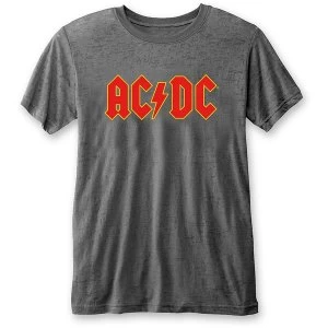Image of AC/DC - Logo Unisex Medium T-Shirt - Grey
