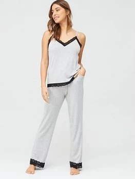 Image of Pour Moi Sofa Loves Lace Trouser - Grey Marl