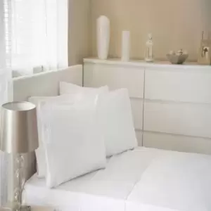 Image of Premium Blend 500 Thread Count Flat Sheet (Single) (White) - White - Belledorm