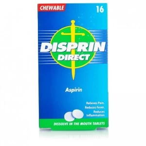Image of Disprin Direct Chewable Aspirin 16 Tablets