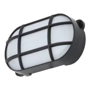 Image of Coast Capella 8W LED Oval Grid Bulkhead Black
