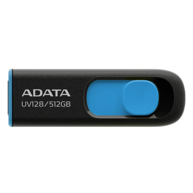 Image of ADATA UV128 USB flash drive 512GB USB Type-A 3.2 Gen 1 (3.1 Gen 1) Black, Blue AUV128-512G-RBE