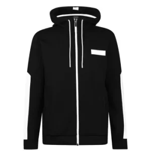 Image of Hugo Boss Athleisure Saggy Batch Logo Zip Through Hoodie Black Size L Men