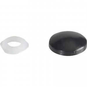 Image of Forgefix Domed Screw Cover Caps Black Pack of 20
