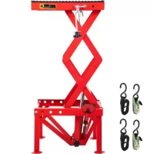 Image of VEVOR Motorcycle Jack, Hydraulic Motorcycle Scissor Jack with 300LBS Load Capacity, Portable Lift Table, Adjustable Motorcycle Lift Jack, Red Motorcyc