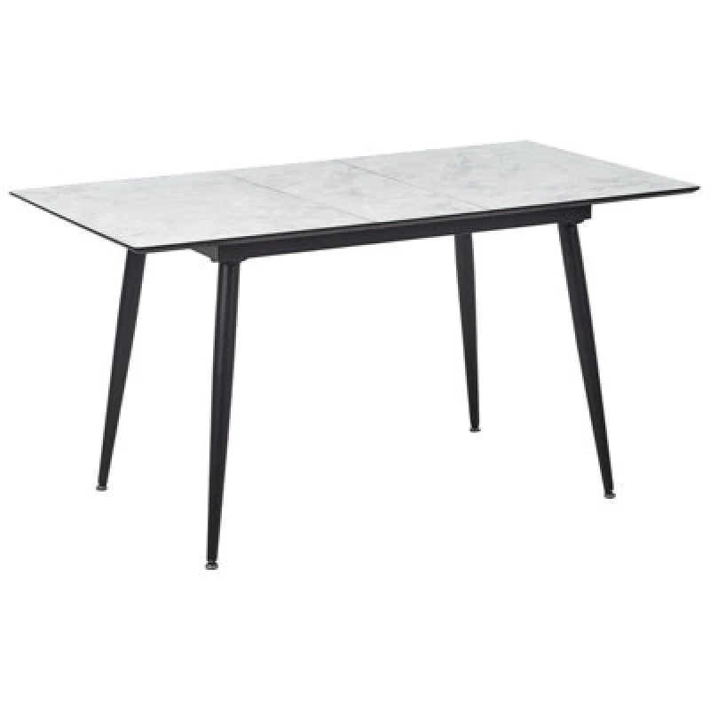 Image of Beliani Dining Table Eftalia White Marble 120/150 Cm 80 Cm